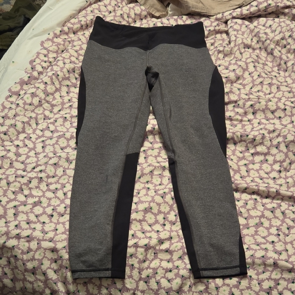 Gray and Black Leggings